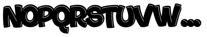 Bouncy Color Highlight Font UPPERCASE