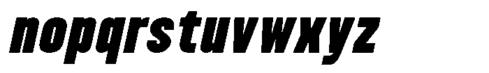 Bounder Black Italic Font LOWERCASE