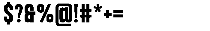 Bounder Bold Font OTHER CHARS