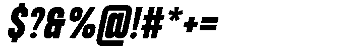 Bounder Extra Bold Italic Font OTHER CHARS