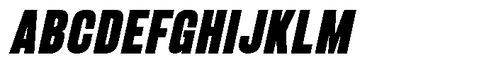 Bounder Extra Bold Italic Font UPPERCASE