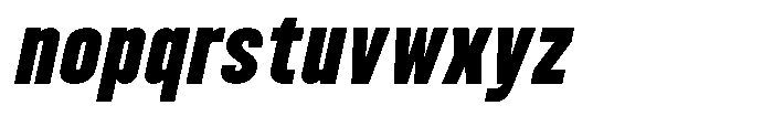 Bounder Extra Bold Italic Font LOWERCASE