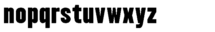 Bounder Extra Bold Font LOWERCASE