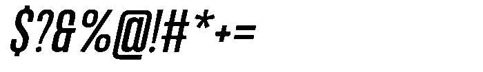 Bounder Italic Font OTHER CHARS
