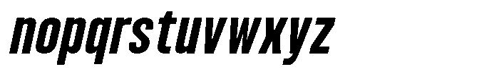 Bounder Semi Bold Italic Font LOWERCASE