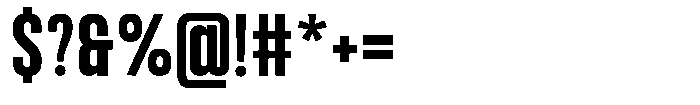 Bounder Semi Bold Font OTHER CHARS