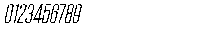 Bounder Thin Italic Font OTHER CHARS
