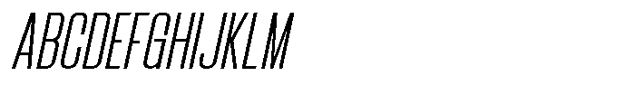 Bounder Thin Italic Font UPPERCASE