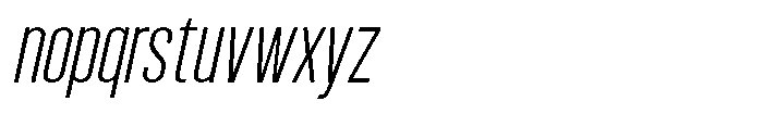 Bounder Thin Italic Font LOWERCASE
