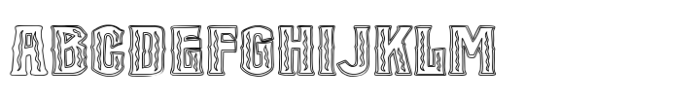 Bourbon Club Outline Font UPPERCASE