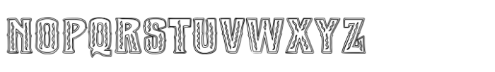 Bourbon Club Outline Font LOWERCASE