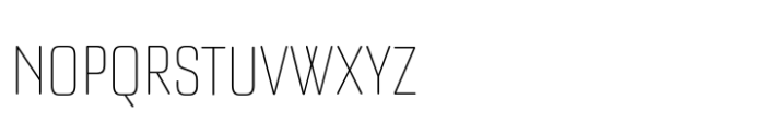 Bourgeois Rounded Thin Condensed Font UPPERCASE