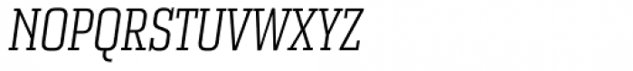 Bourgeois Slab Light Condensed Italic Font UPPERCASE