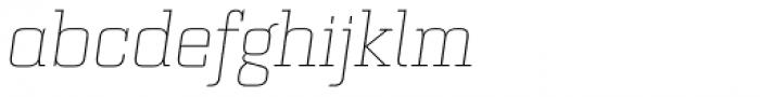 Bourgeois Slab Thin Italic Font LOWERCASE