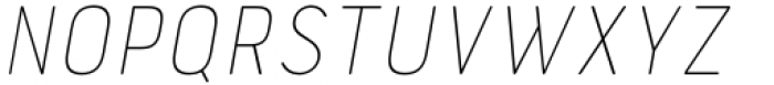Bourton Text Hairline Narrow Italic Font UPPERCASE