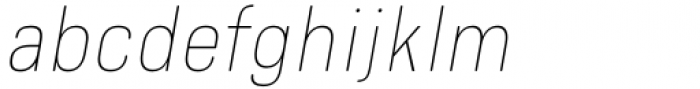 Bourton Text Hairline Narrow Italic Font LOWERCASE