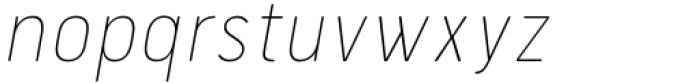 Bourton Text Hairline Narrow Italic Font LOWERCASE