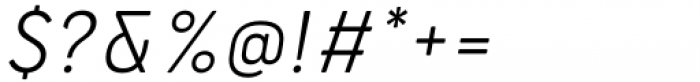 Bourton Text Light Narrow Italic Font OTHER CHARS