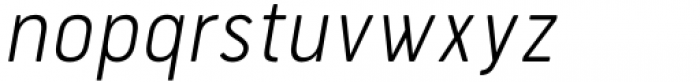 Bourton Text Light Narrow Italic Font LOWERCASE