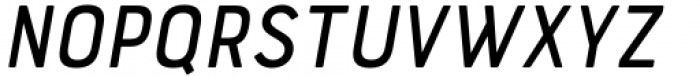 Bourton Text Medium Narrow Italic Font UPPERCASE