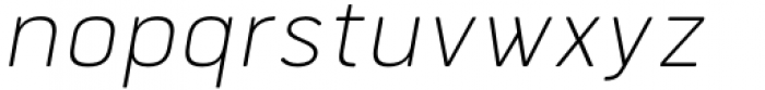 Bourton Text Thin Italic Font LOWERCASE