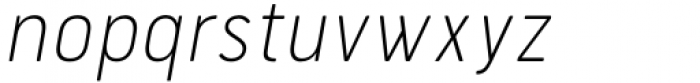 Bourton Text Thin Narrow Italic Font LOWERCASE