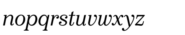 Boutique Serif S Light Italic Font LOWERCASE