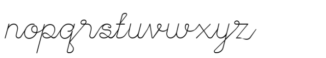 Bouvardia Thin Font LOWERCASE