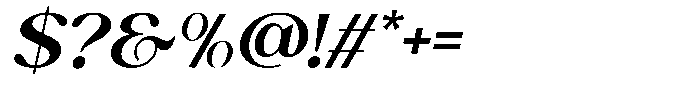 Bovacy Italic Font OTHER CHARS
