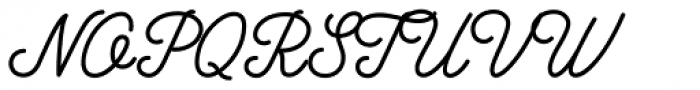 Bowline Script Font UPPERCASE