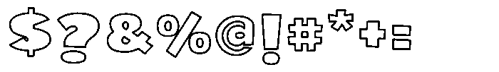 Bowling sans Bowling_sans_Outline Regular Font OTHER CHARS