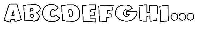 Bowling sans Bowling_sans_Outline Regular Font UPPERCASE