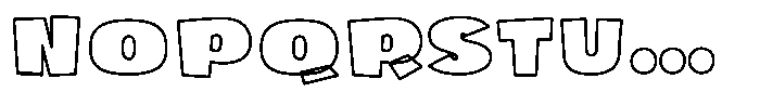Bowling sans Bowling_sans_Outline Regular Font UPPERCASE