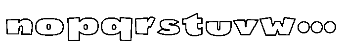 Bowling sans Bowling_sans_Outline Regular Font LOWERCASE