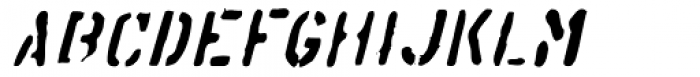 Boxcar Oblique Font LOWERCASE