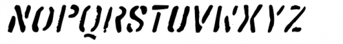 Boxcar Oblique Font LOWERCASE