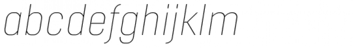 Boxed Thin Italic Font LOWERCASE