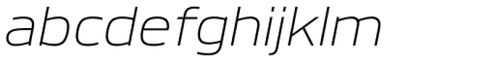 Boxley Extra Light Italic Font LOWERCASE