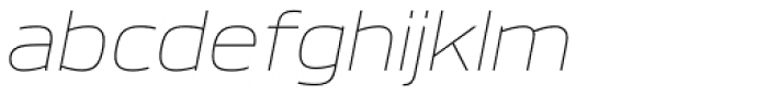 Boxley Thin Italic Font LOWERCASE