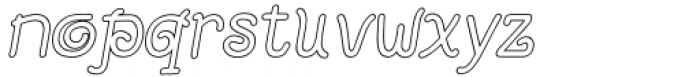 Boyana Italic Outline Font LOWERCASE