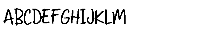 Boys Writing Font UPPERCASE