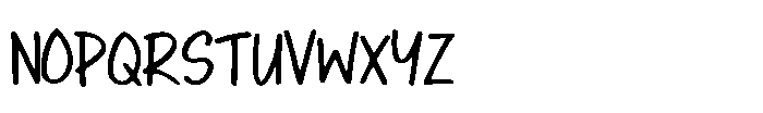 Boys Writing Font UPPERCASE