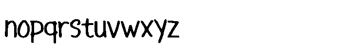 Boys Writing Font LOWERCASE