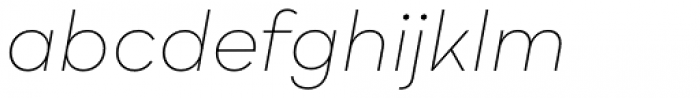 Bozon Thin Italic Font LOWERCASE