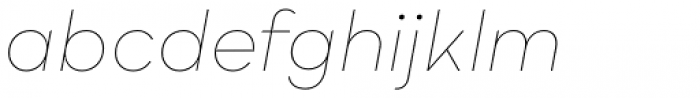 Bozon Ultra Thin Italic Font LOWERCASE