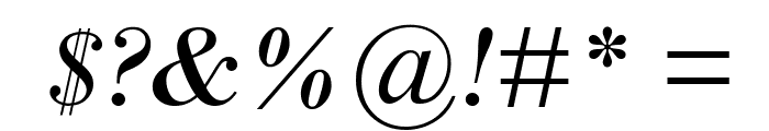 Bodoni MT Italic Font OTHER CHARS