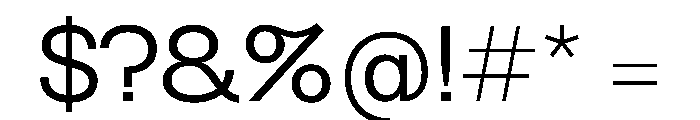 Bolivia Semiextended Font OTHER CHARS