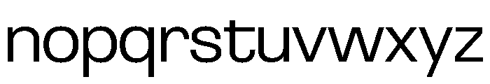 Bolivia Semiextended Font LOWERCASE