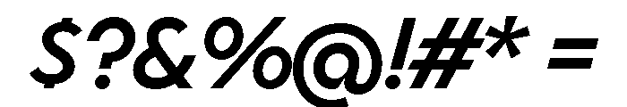 Bonkus MediumItalic Font OTHER CHARS
