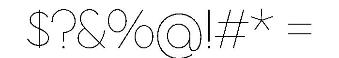 Bonkus Thin Font OTHER CHARS